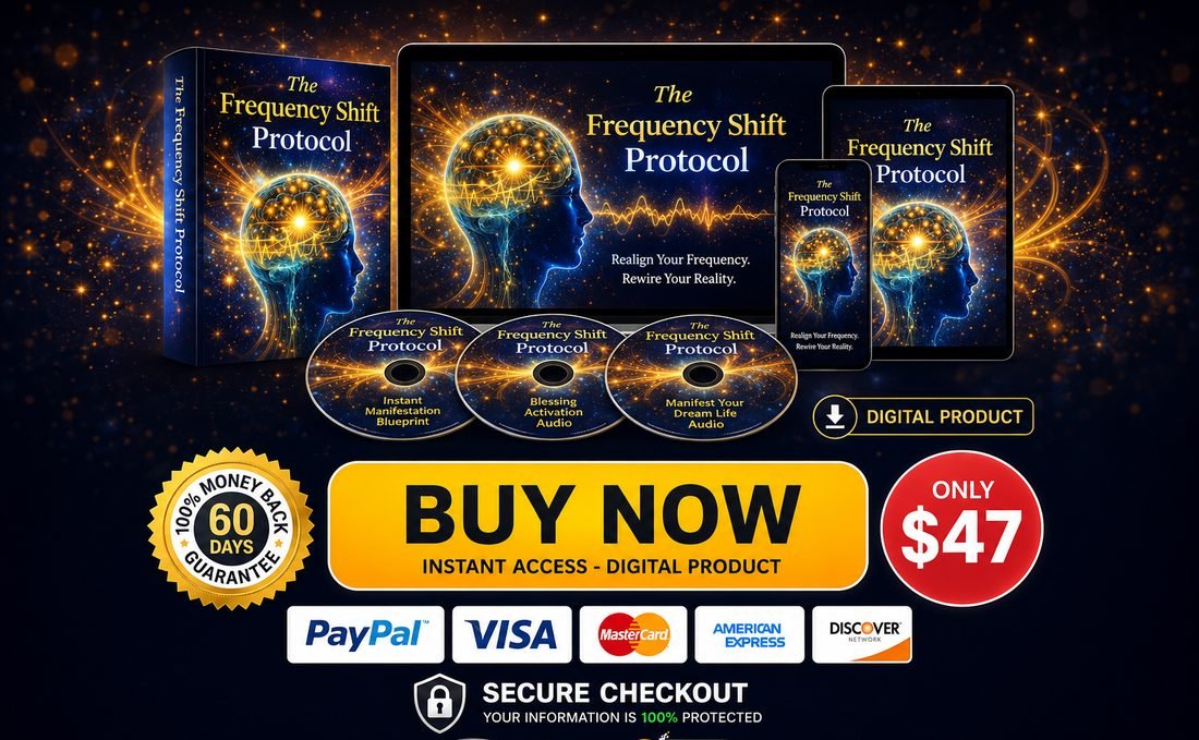 The Frequency Shift Protocol official order page at $47 with 60-day guarantee